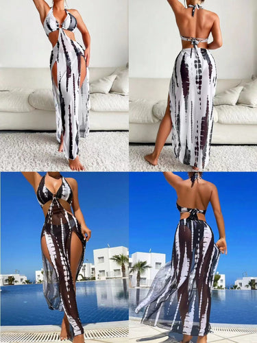Damen Strandkleid mit transparenten Akzenten Drune