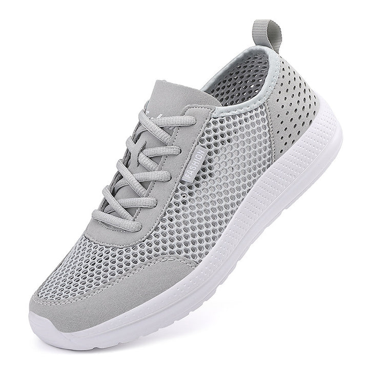 Unisex nan leichter Komfort-Walking-Schuh mit luftigem Wabenmesh, ergonomischer Dämpfungssohle und Zuglasche Drune