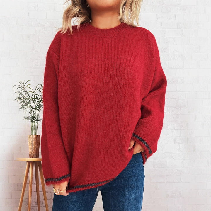 Damen Gemütlicher Strickpullover mit weichem Material und lässigem Schnitt Drune