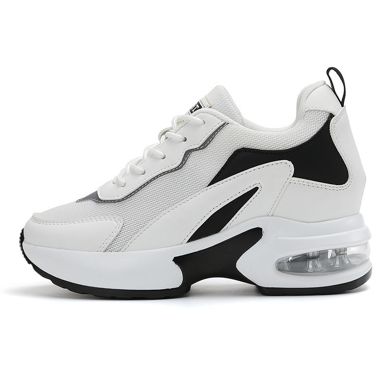 Damen nan luftgepolsterte Plateau-Sneaker mit sichtbarer Fersenluftkapsel und atmungsaktivem Mesh Drune