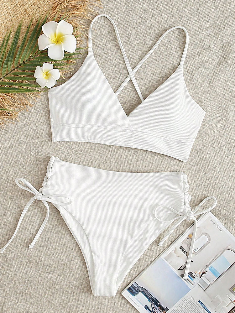 Damen Bikini-Set mit verstellbaren Trägern und raffinierten Schnürdetails Drune