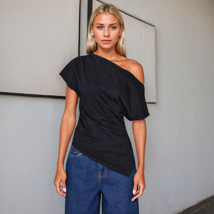 Damen asymmetrisches Oberteil Drune