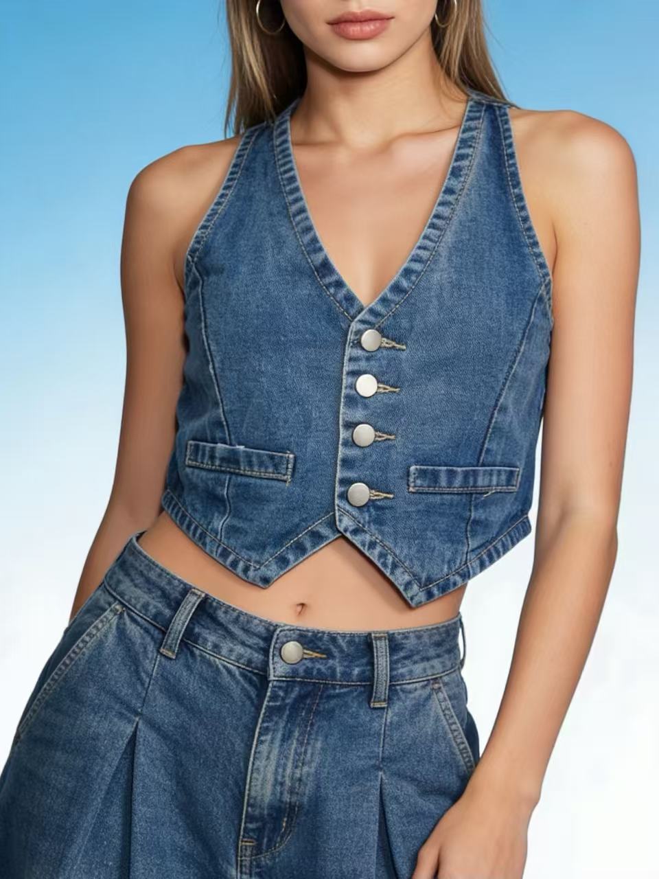 Damen Jeansweste Drune