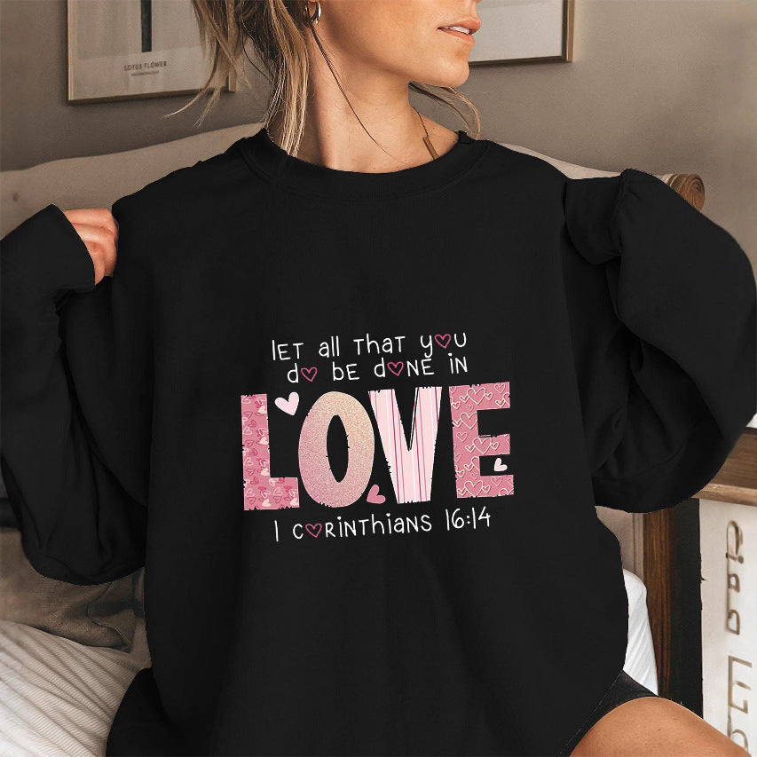 Damen Sweatshirt mit inspirierendem Druck und bequemer Passform Drune