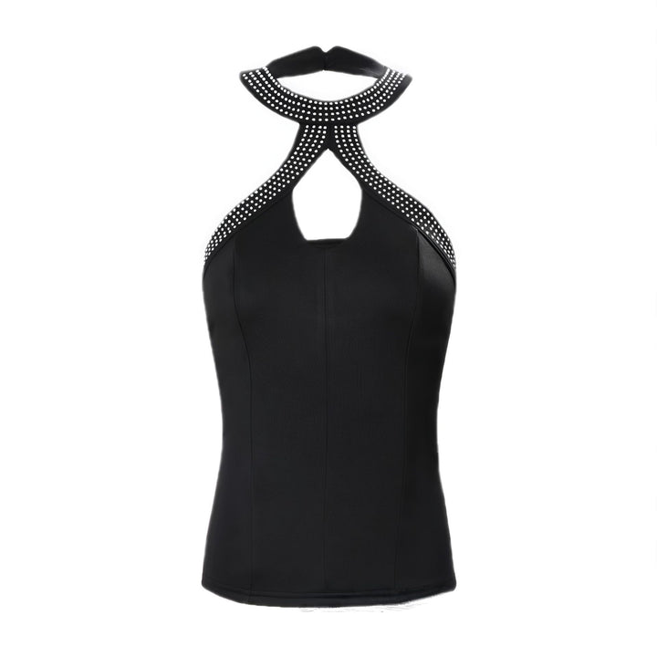 Damen Elegantes Oberteil mit Strassverzierungen Drune