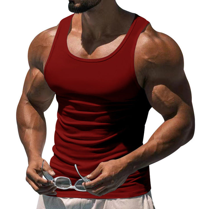 Herren nan figurbetontes funktionales Tanktop mit hohem Armausschnitt und Stretchjersey Drune
