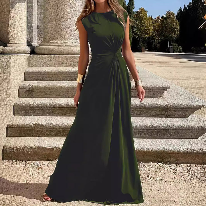Damen Maxikleid mit elegantem Knoten-Detail und fließendem Schnitt Drune