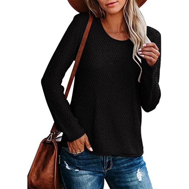 Damen Strickpullover mit strukturiertem Muster und lässigem Schnitt Drune