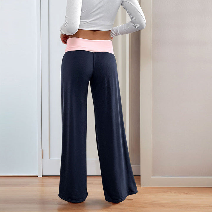 Damen Sportliche Freizeithose mit weitem Bein Drune