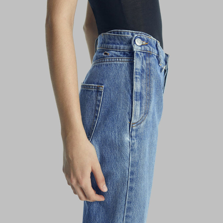 Damen High-Waist Cargo-Jeans mit lässigem Schnitt und einzigartigen Taschen Drune