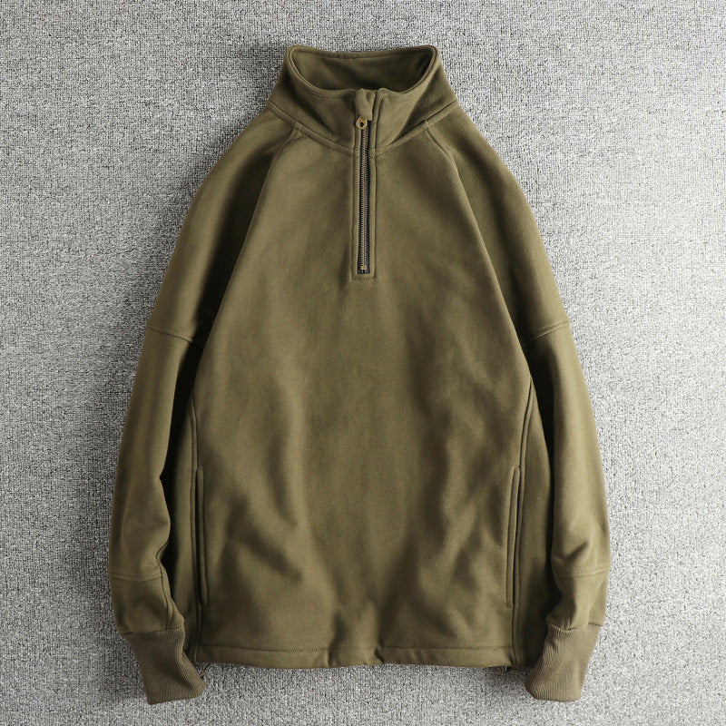 Herren Fleecejacke mit halbem Reißverschluss und seitlichen Eingrifftaschen Drune