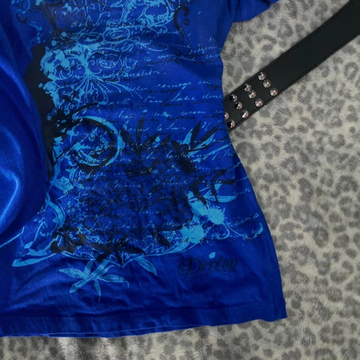 Damen Grafik-Print T-Shirt mit urbanem Kunstdesign Drune