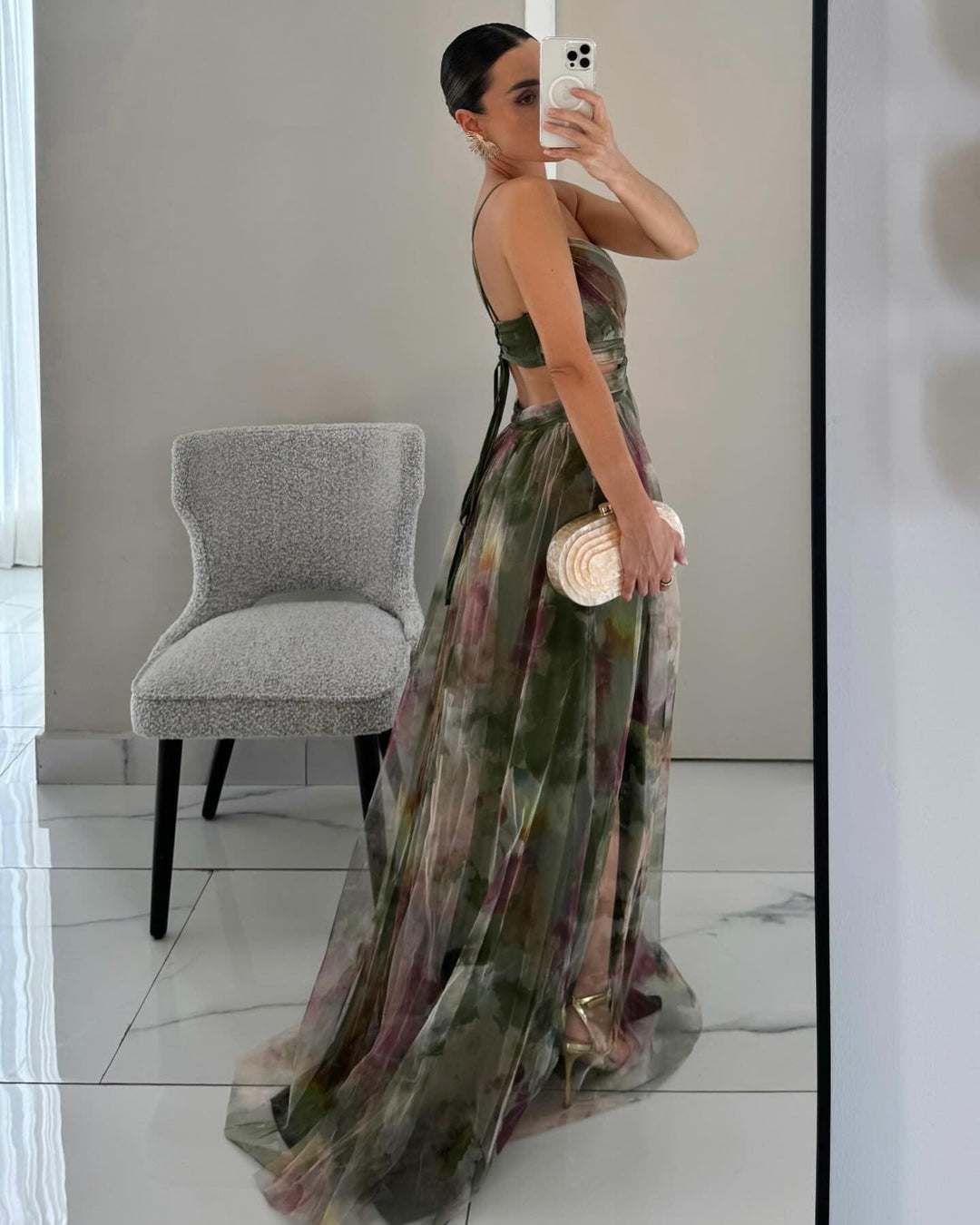 Elegantes Maxikleid im Schönen Blumenmuster für festliche Anlässe | Drune