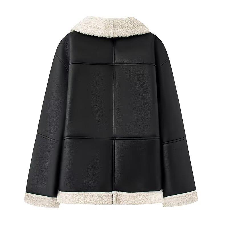 Damen Übergangsjacke mit warmem Teddyfutter Drune