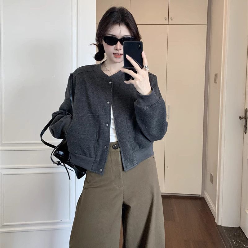Damen lässiger Strickcardigan mit komfortablem Schnitt Drune