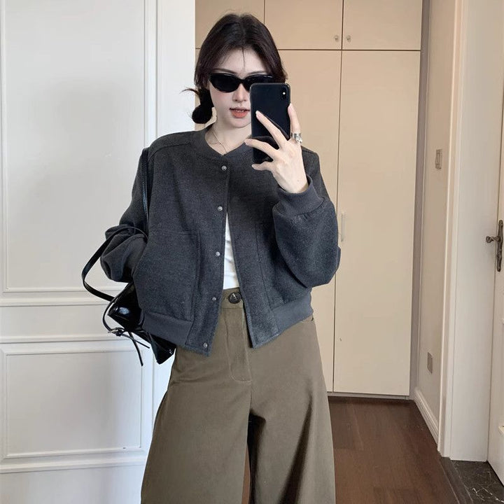 Damen lässiger Strickcardigan mit komfortablem Schnitt Drune