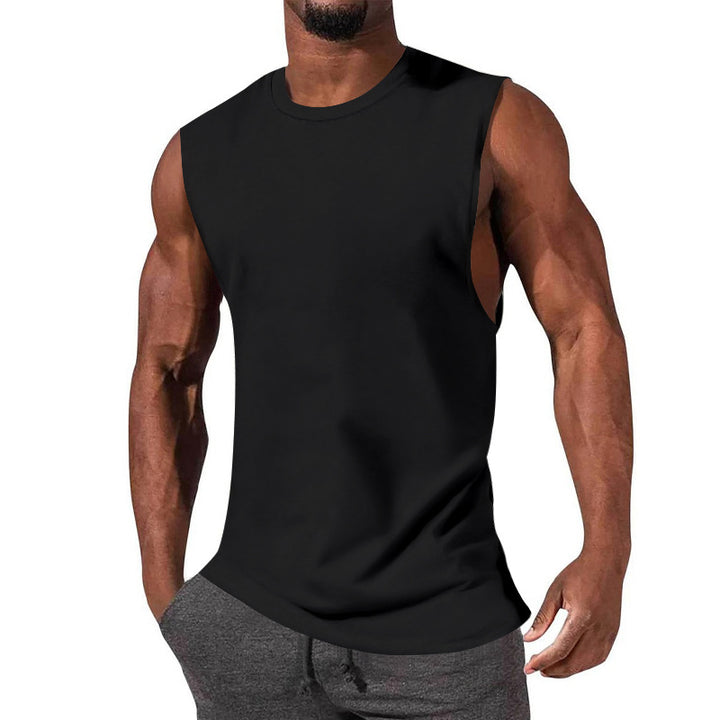 Herren nan athletisches Tanktop mit extra tiefem Armanschnitt und elastischem Baumwollmix Drune