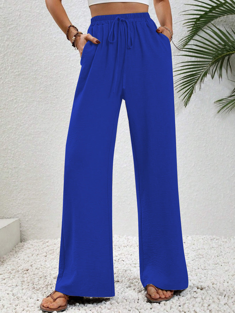 Damen Weite Sommerhose mit elastischem Bund und praktischen Seitentaschen Drune