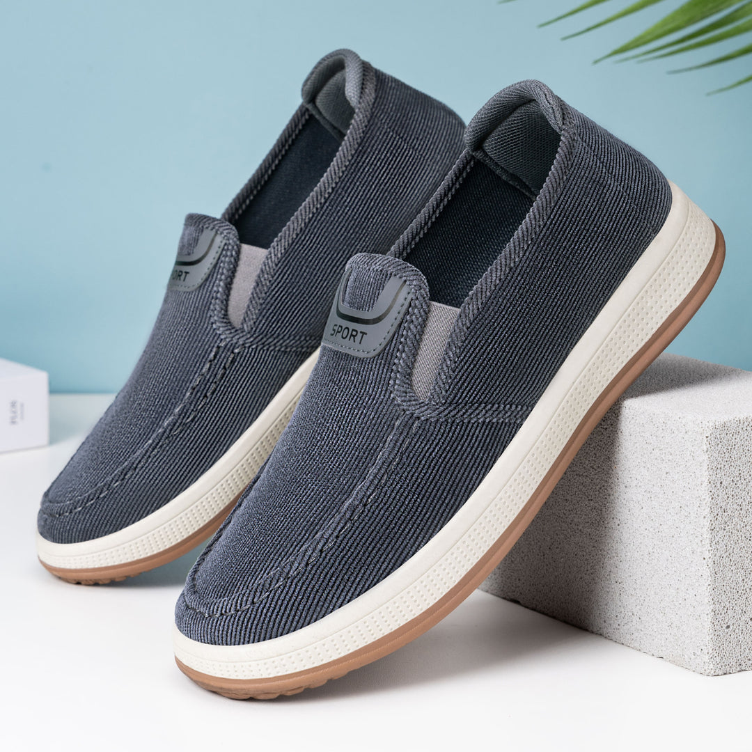 Herren nan Cord-Slipper-Sneaker mit elastischem Einstieg, gepolsterter Innensohle und griffiger Gummilaufsohle Drune