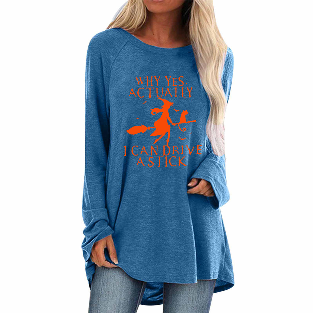 Damen Sweatshirt mit kreativem Halloween-Design und weiten Ärmeln Drune