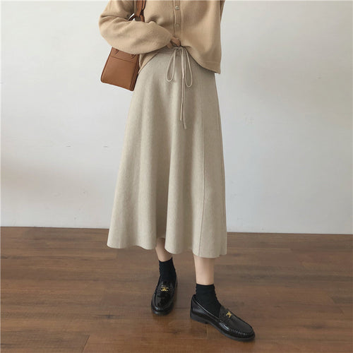 Damen Maxirock mit weichem Material und praktischem Kordelzug Drune