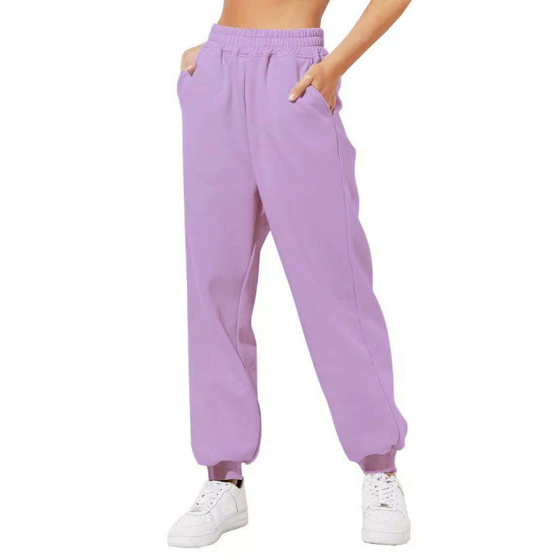 Damen Jogginghose mit elastischem Bund und seitlichen Eingrifftaschen Drune