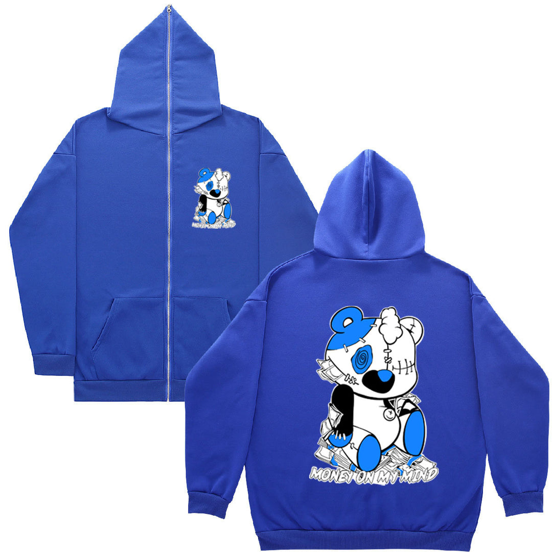 Damen bequemer Kapuzenpullover mit auffälligem Grafikdruck Drune