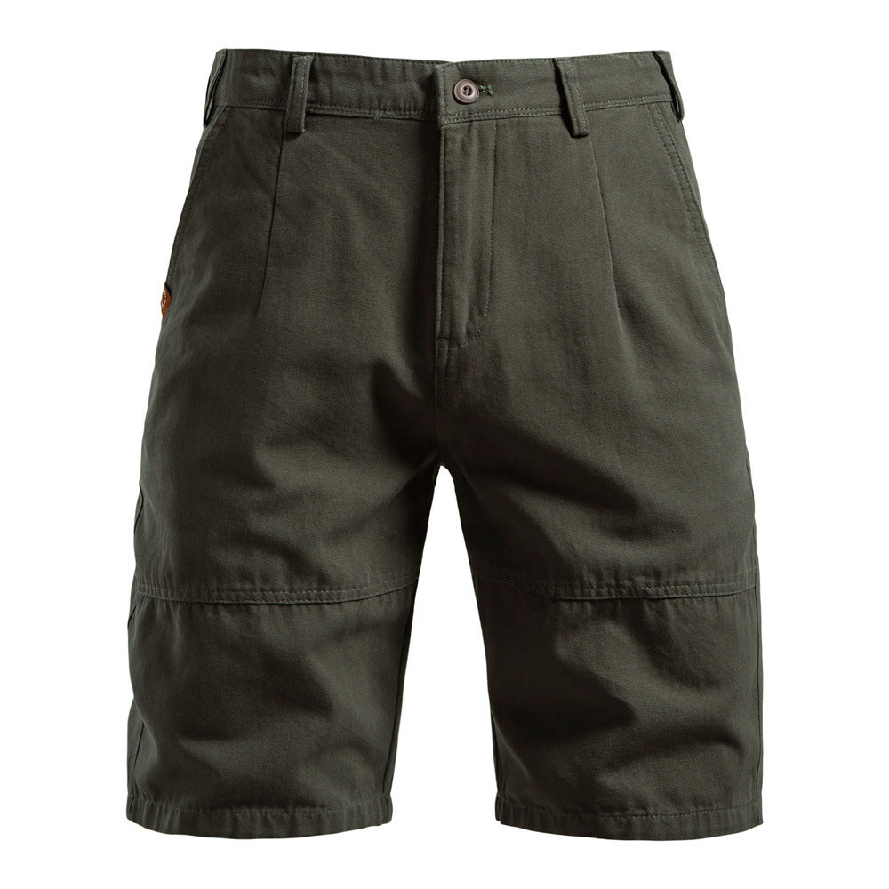 Herren nan robuste Baumwoll-Twill-Bermudahose mit verstärkten Knieeinsätzen und entspannter Passform Drune