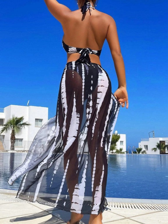 Damen Strandkleid mit transparenten Akzenten Drune