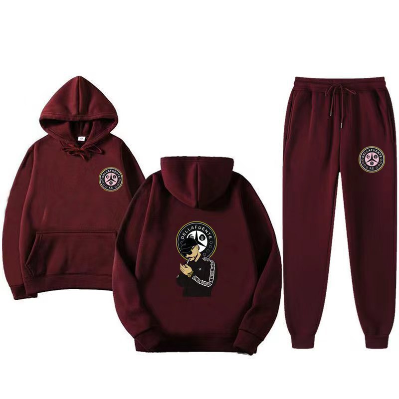 Damen Set aus Kapuzenpullover und Jogginghose mit einzigartigem Druck Drune