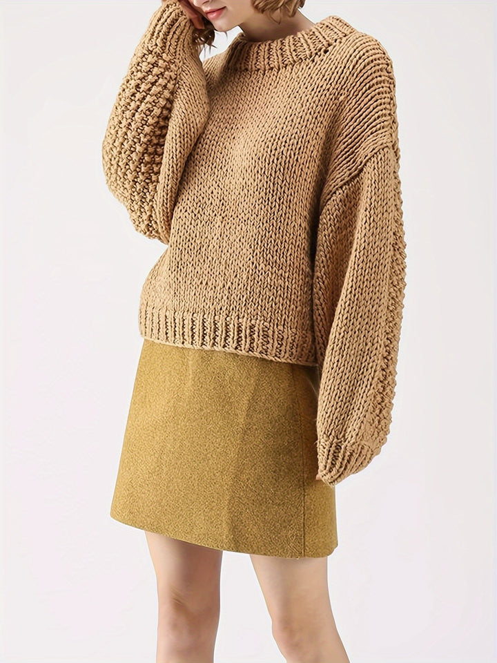 Damen Grobstrickpullover Drune