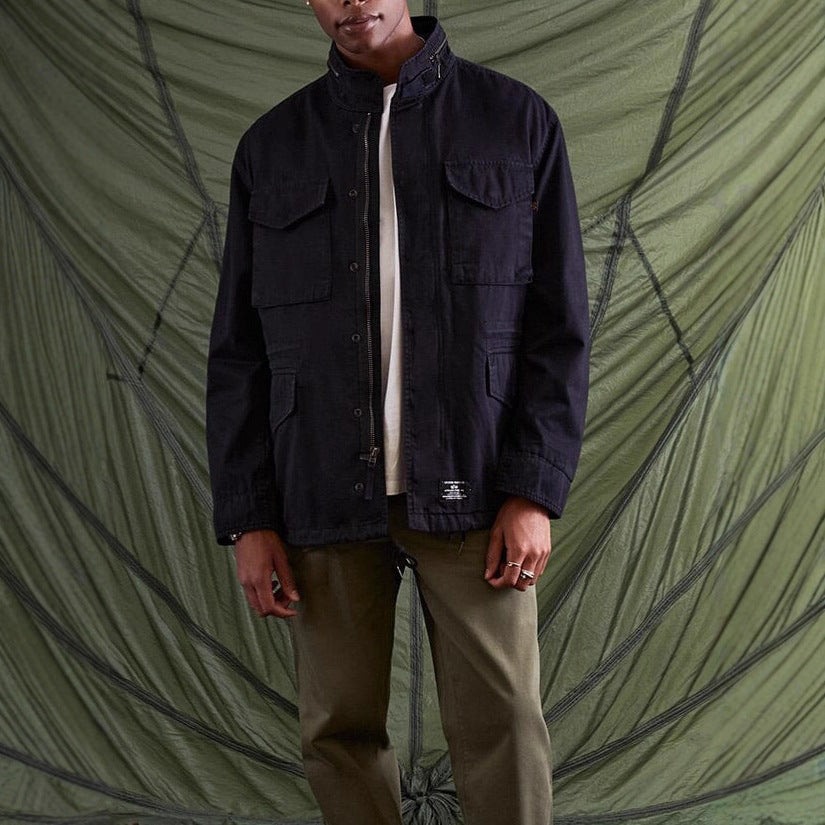 Herren funktionale Freizeitjacke mit großem Taschenangebot und modernem Kragen Drune