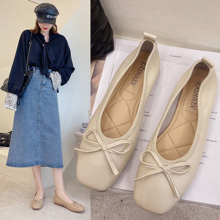 Damen Ballerinas mit elegantem Schleifen-Detail und hochwertigem Leder Drune