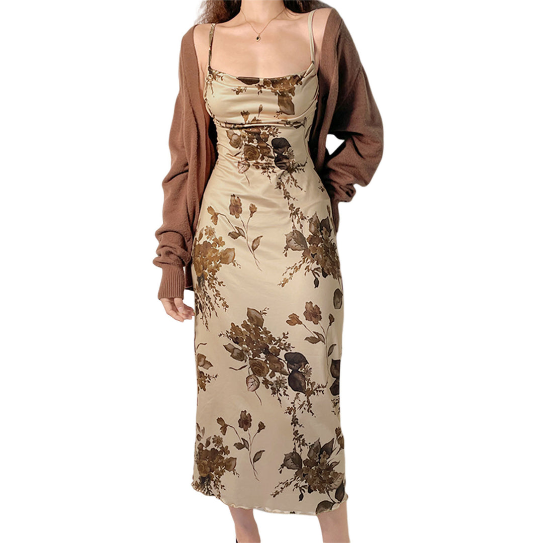 Damen Maxikleid mit elegantem floralem Design Drune