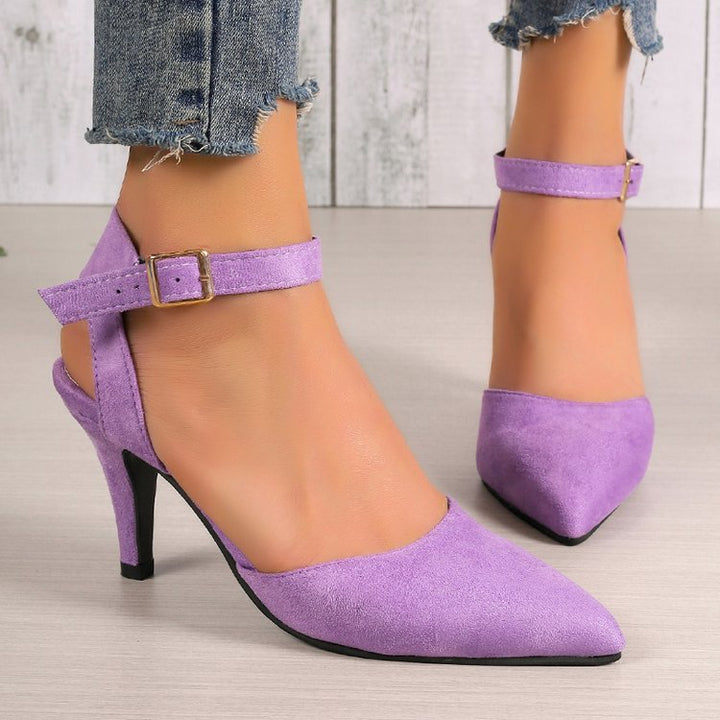 Damen elegante Sling-Pumps mit verstellbarem Knöchelriemen und modischem Absatz Drune