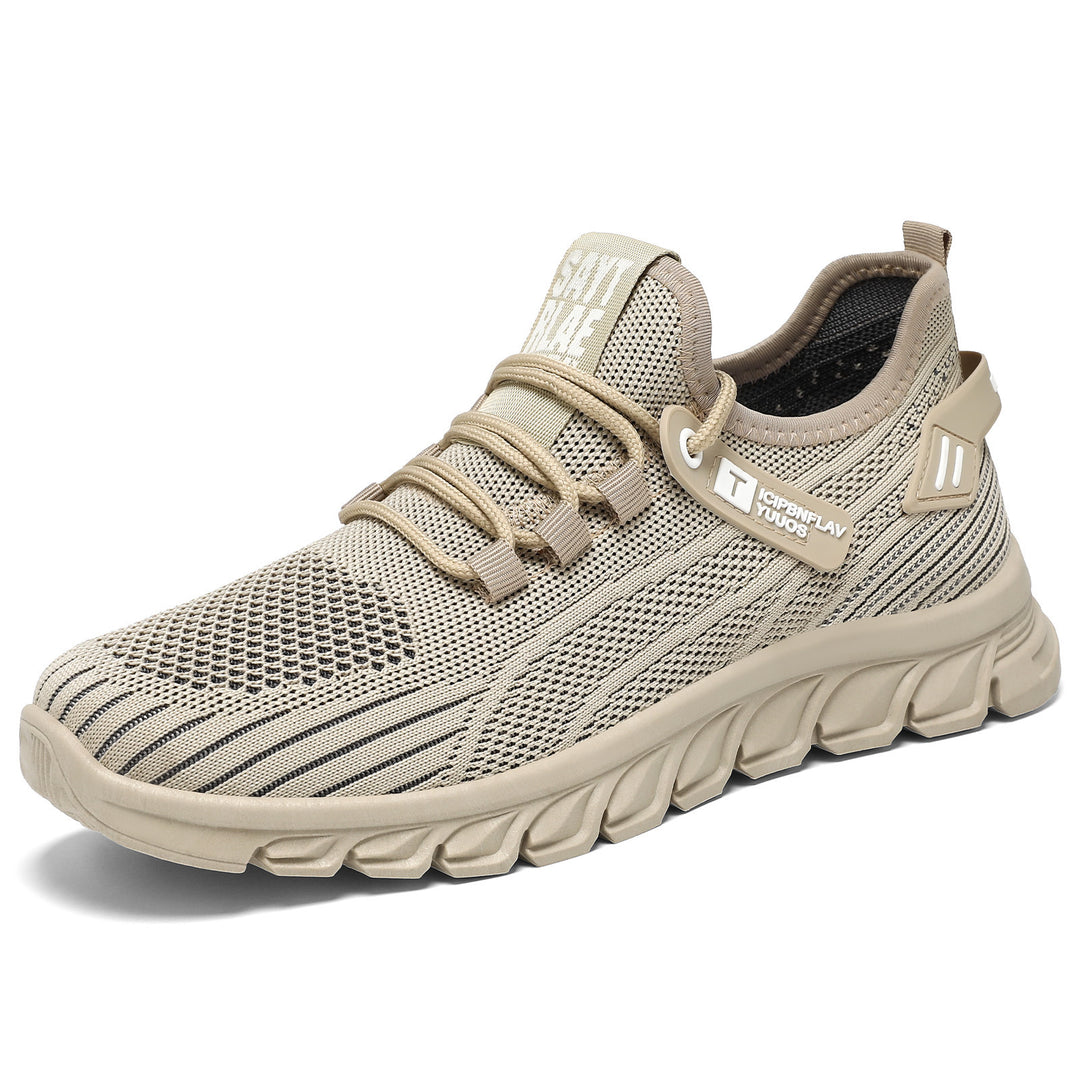 Herren nan atmungsaktiver Strick-Chunky-Sneaker mit elastischem Einstieg, stabiler Dämpfungssohle und Zuglasche Drune
