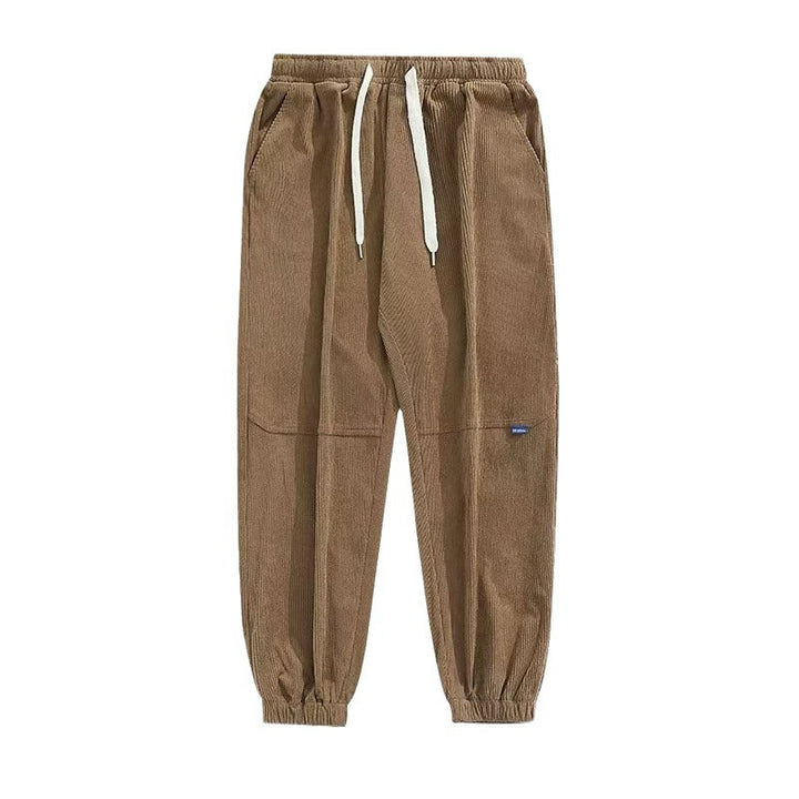 Herren bequeme Kordhosen mit elastischem Bund und seitlichen Taschen Drune