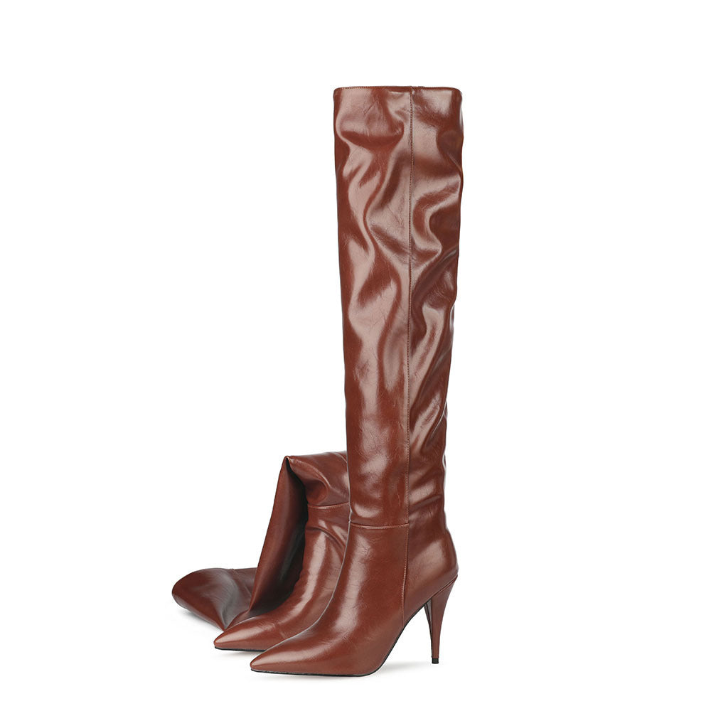 Damen Über-Knie-High-Heels-Stiefel Drune
