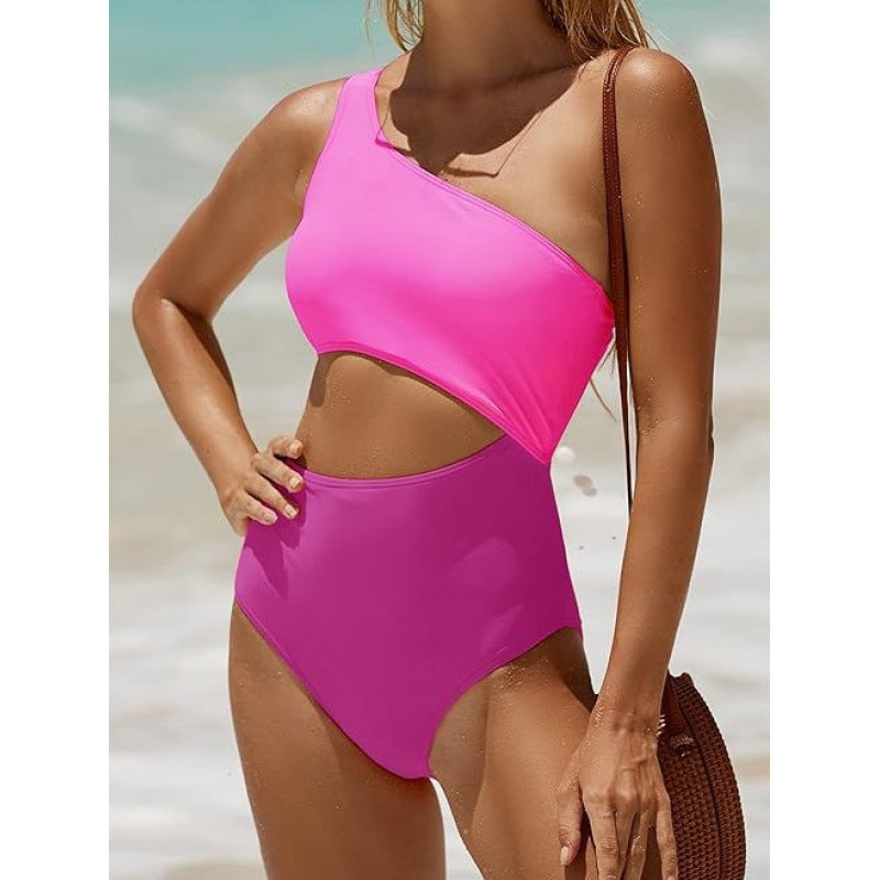 Damen Einseitiger Cut-Out Badeanzug mit attraktivem Design Drune