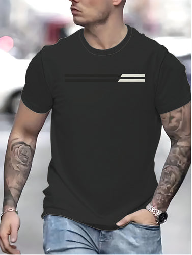 Herren T-Shirt mit stilvollem Linienmuster Drune