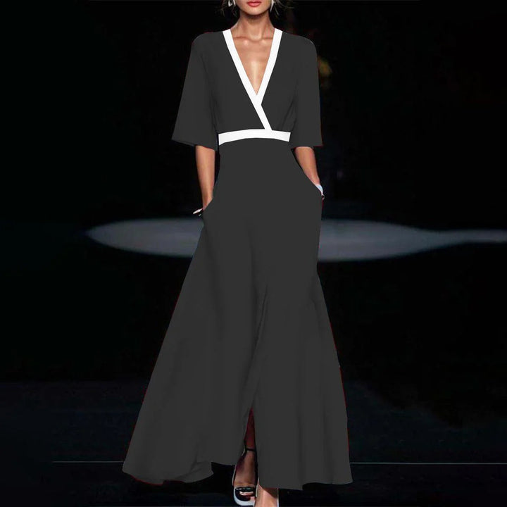 Damen Maxikleid mit modernen, bunten Musterungen Drune