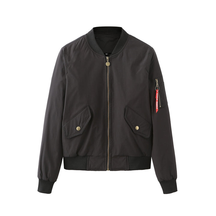 Damen sportliche Bomberjacke mit praktischen Taschen Drune