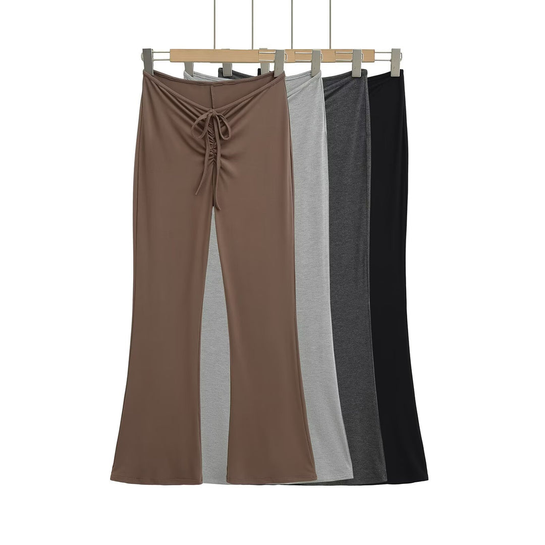 Damen Leggings mit verstellbarem Taillenzug und schickem Flared-Schnitt Drune