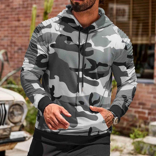 Herren Sport-Hoodie mit innovativer Textur und funktionalem Schnitt Drune
