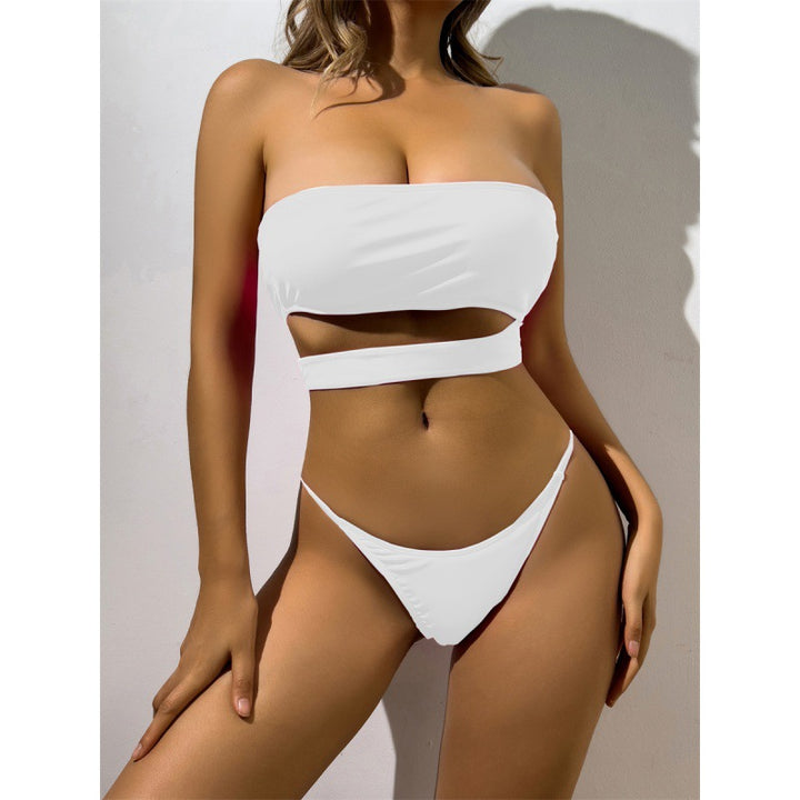 Damen Bikini-Set mit raffiniertem Bandeau-Oberteil und verführerischem Cut-Out Drune