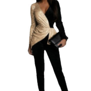 Damen Elegantes Jumpsuit mit schimmernden Akzenten und taillierter Silhouette Drune