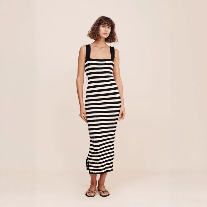 Damen Maxikleid mit gestreiftem Design Drune