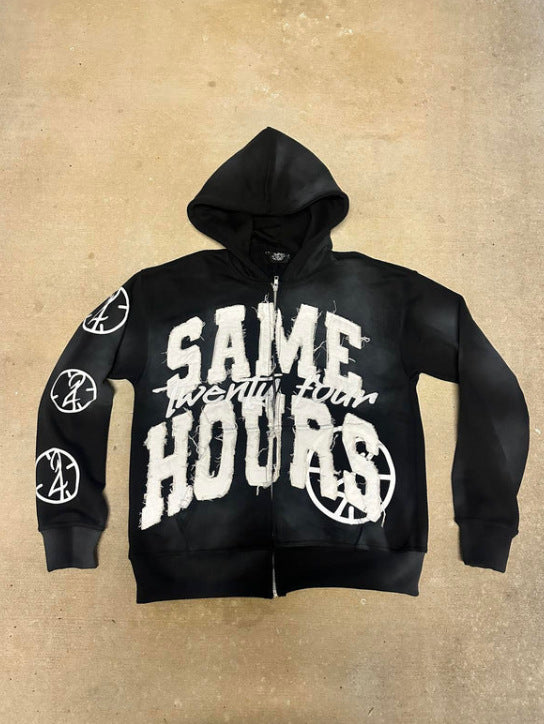 Herren Grafik Zip-Up Hoodie Drune