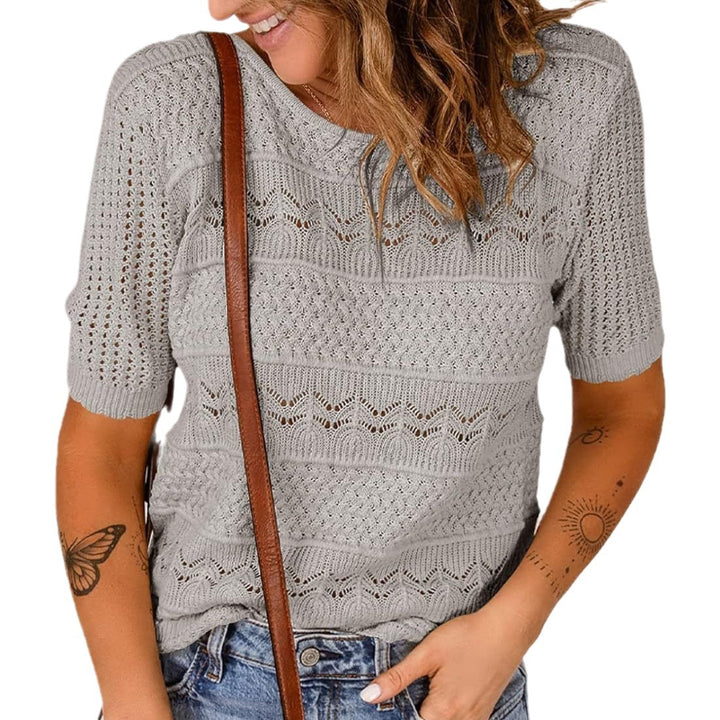 Damen Strickoberteil mit einzigartigem Strukturdesign Drune