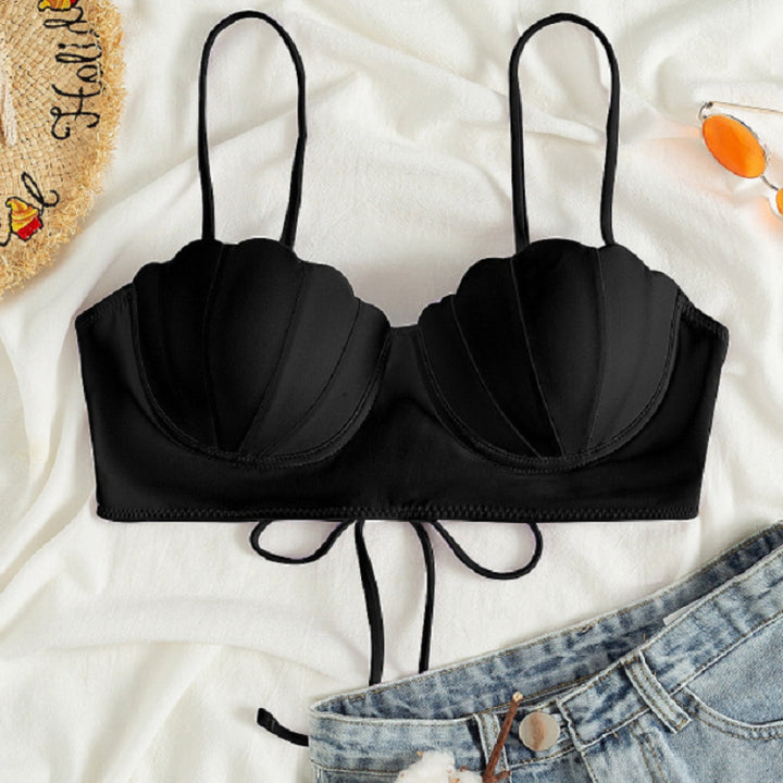 Damen Bikinioberteil mit Muschel-Design und verstellbaren Trägern Drune